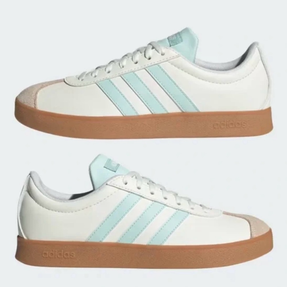 adidas VL Court Base NIB
White and Light Blue Sneakers